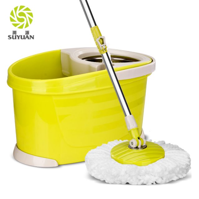 Microfiber Material Floor Cleaning Tool Rotating 360 Spin Twist Mop With Bucket